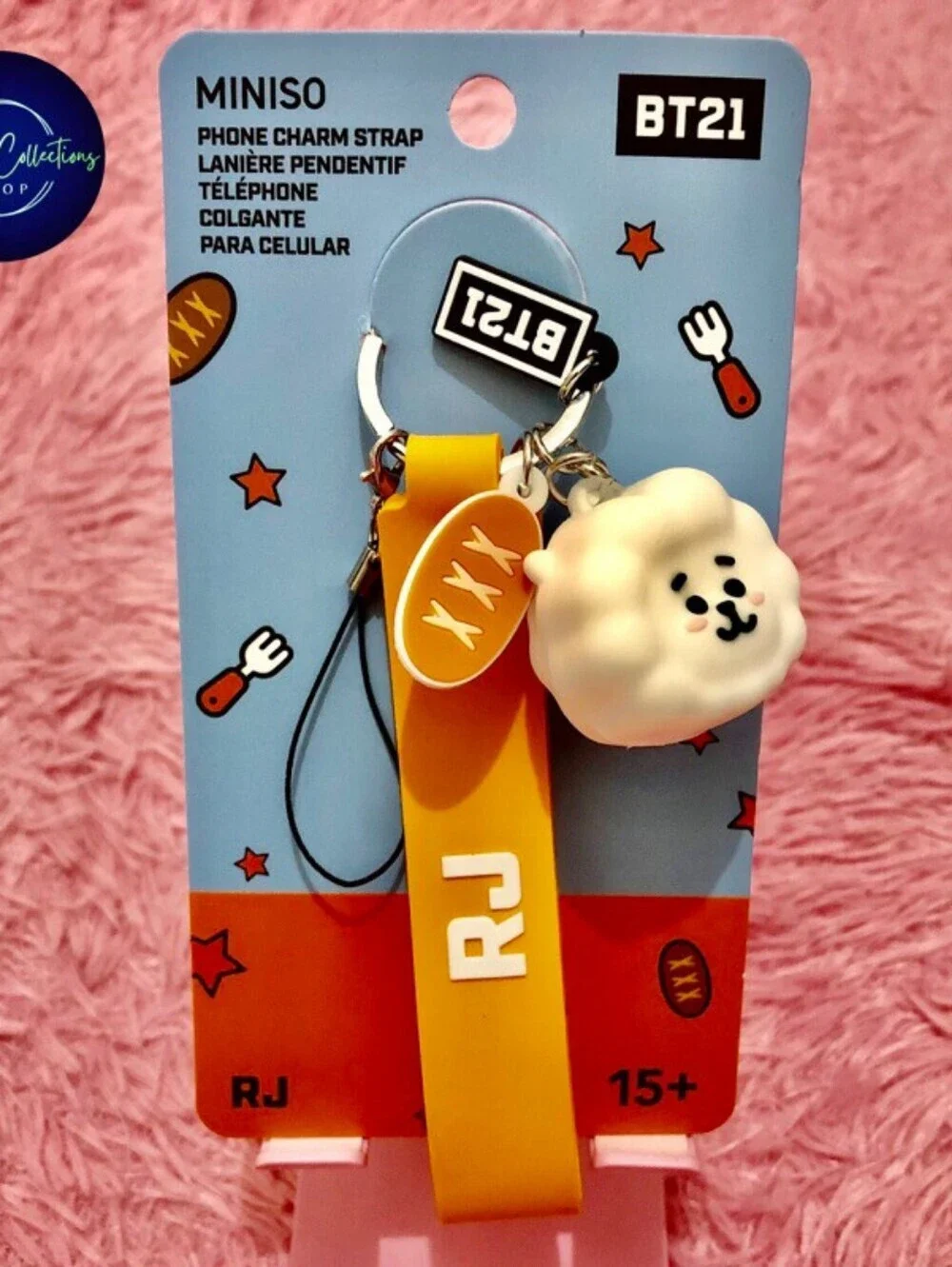 BT21 RJ Orange Keychain Phone Charm BTS RM
